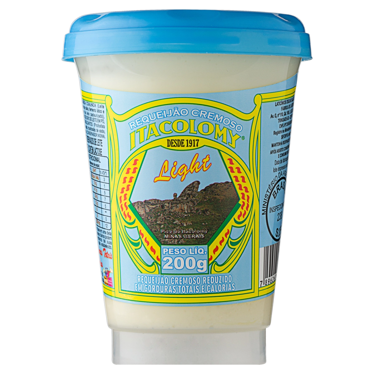 Requeijão Cremoso Light Itacolomy Copo 200g