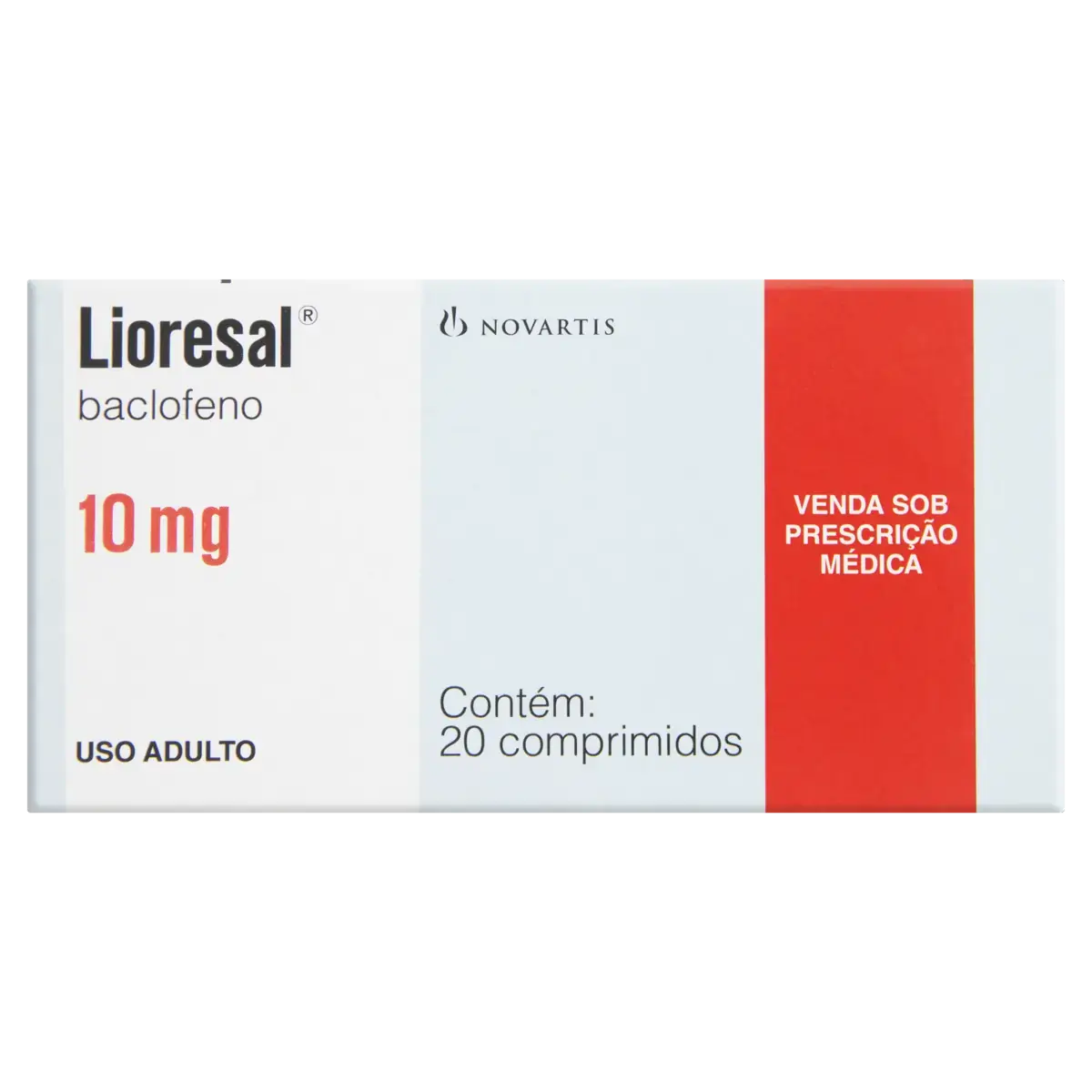 Lioresal 10mg Novartis Caixa 20 Comprimidos