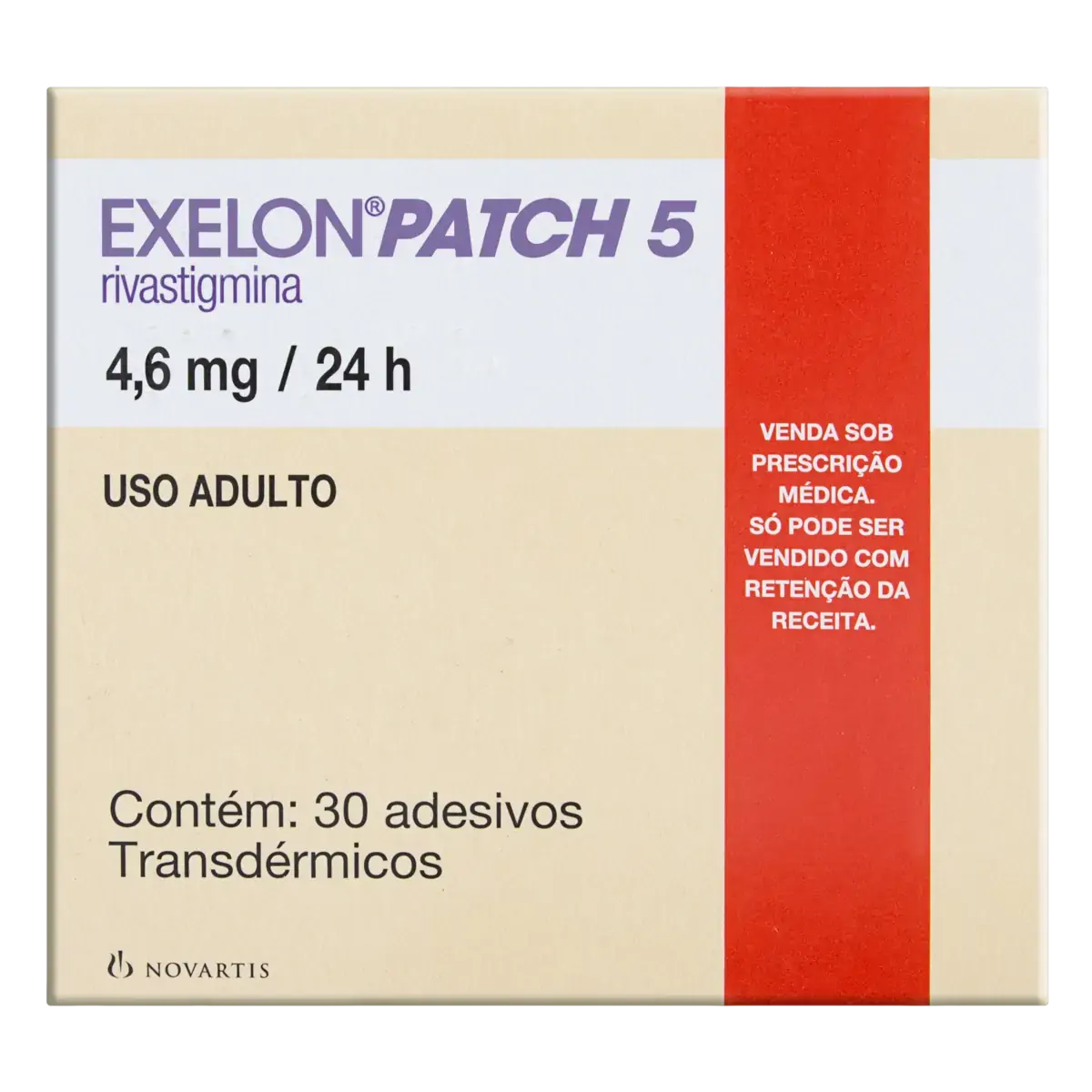 Exelon Patch 5 4,6mg/24h Novartis Caixa 30 Adesivos Transdérmicos