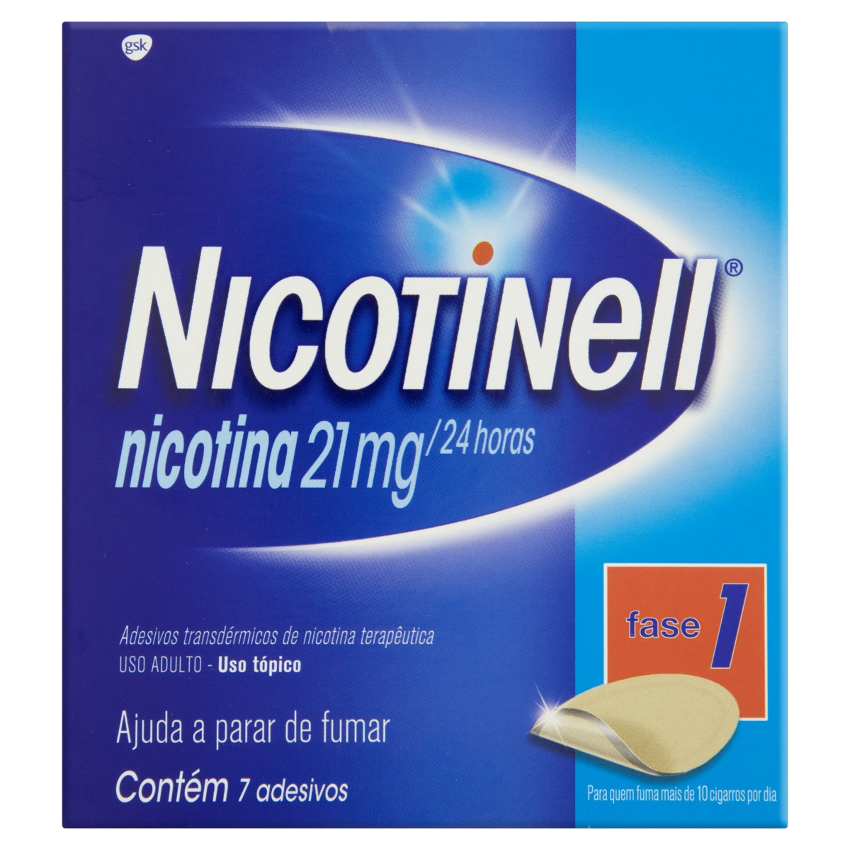 Nicotinell 21mg Fase 1 Gsk Caixa 7 Adesivos Transdérmicos