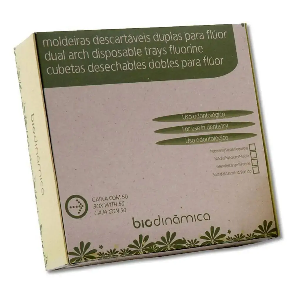 Moldeira Dupla Descartável de Flúor - Biodinâmica - 25.4080