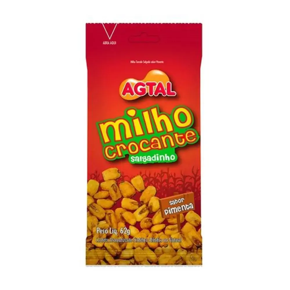 Salgadinho.agtal 62gr Milho Crocante Pimenta