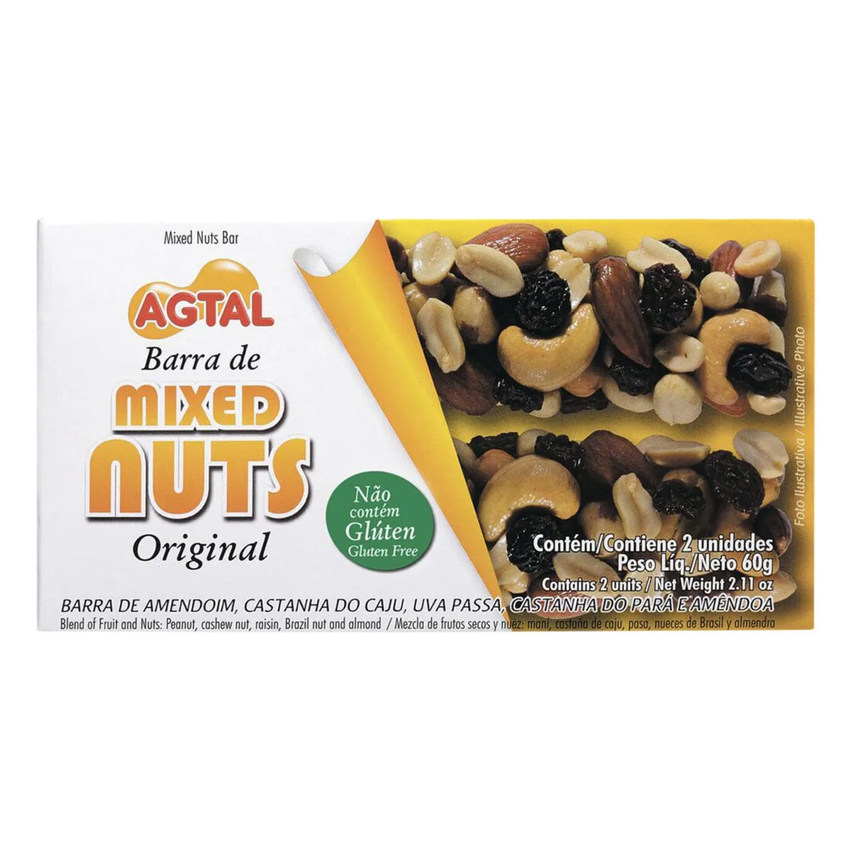 Barra Mixed NUTS Original 60g com 2 Unidades
