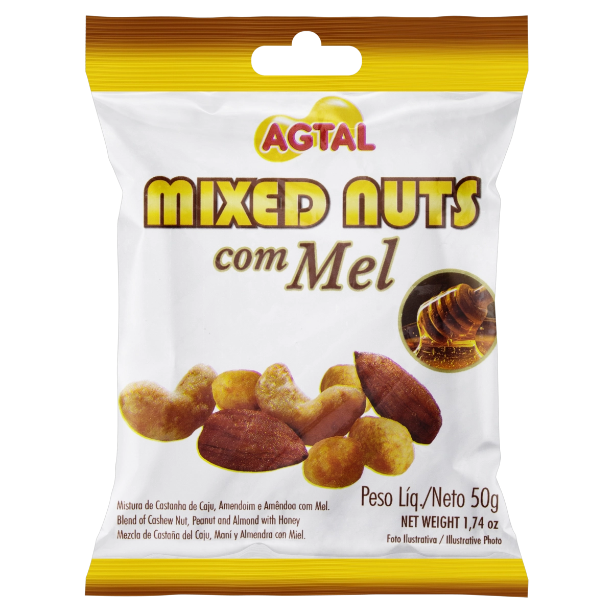 Mix De Castanha Com Mel Agtal Mixed Nuts Pacote 50g
