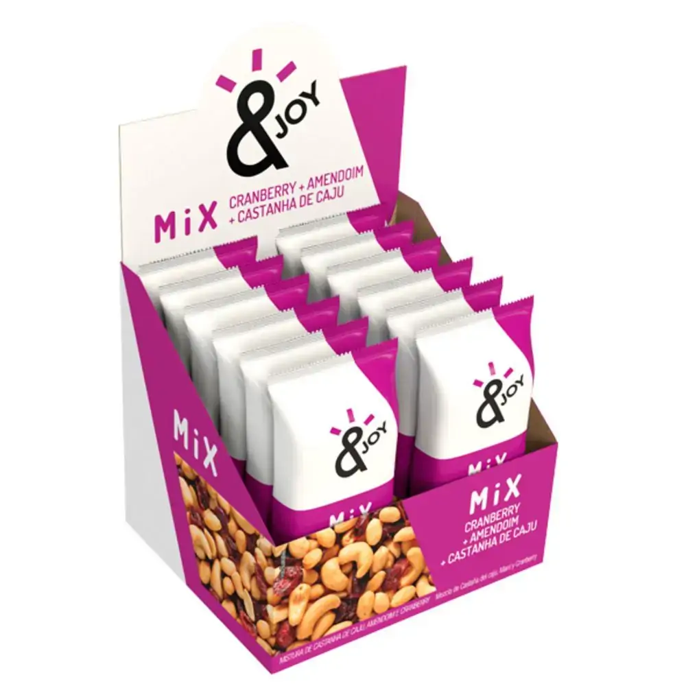 Mix Cranberry Amendoim Cast Cajú Cx12 Joy Distribuidora Mundo Verde