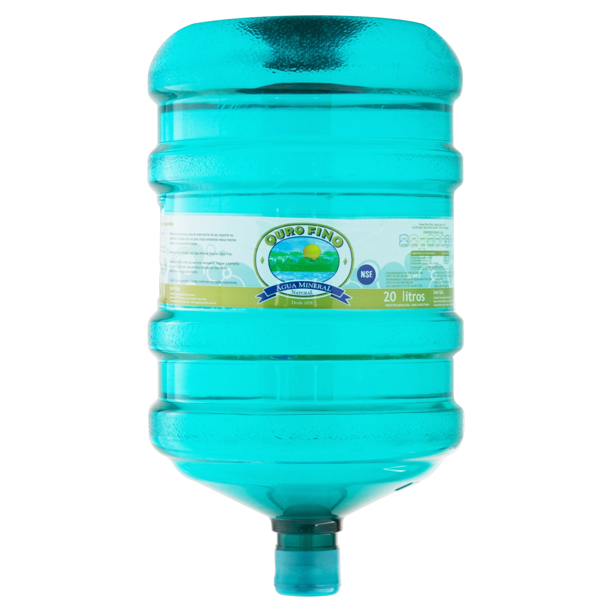 água Mineral Natural Sem Gás Ouro Fino Galão Retornável 20l