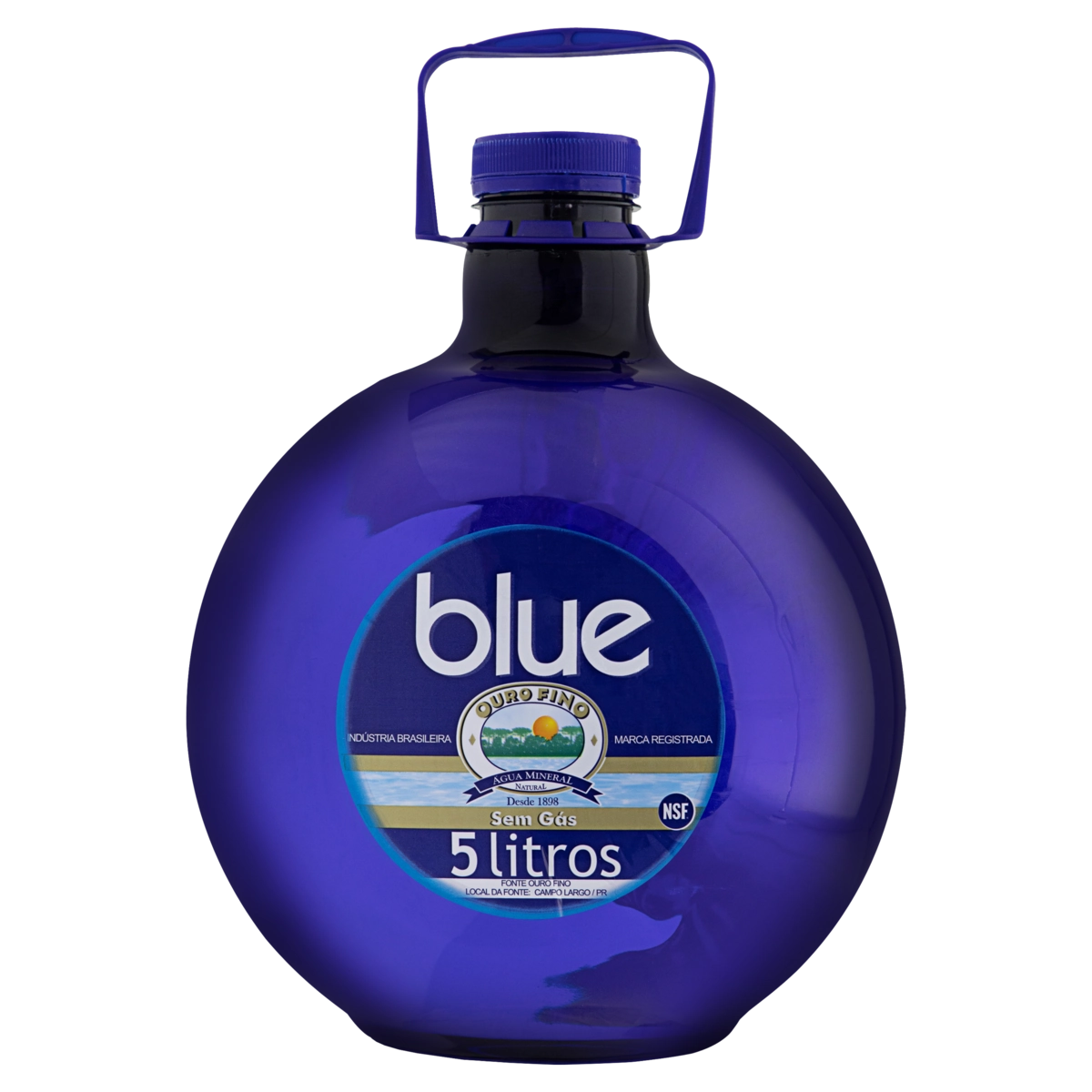 água Mineral Natural Sem Gás Ouro Fino Blue Galão 5l