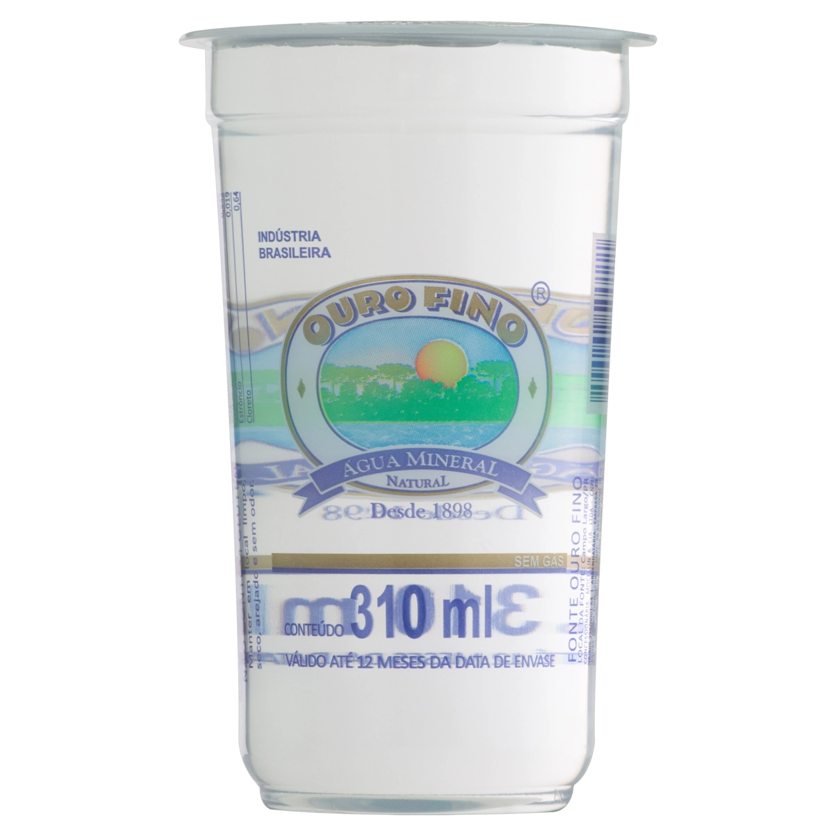 água Mineral Natural Sem Gás Ouro Fino Copo 310ml