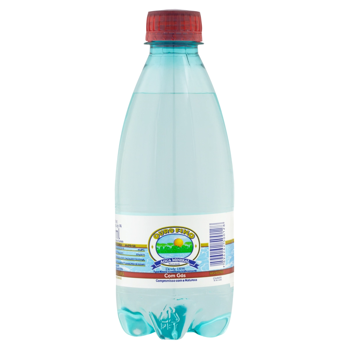 água Mineral Natural Com Gás Ouro Fino Garrafa 350ml