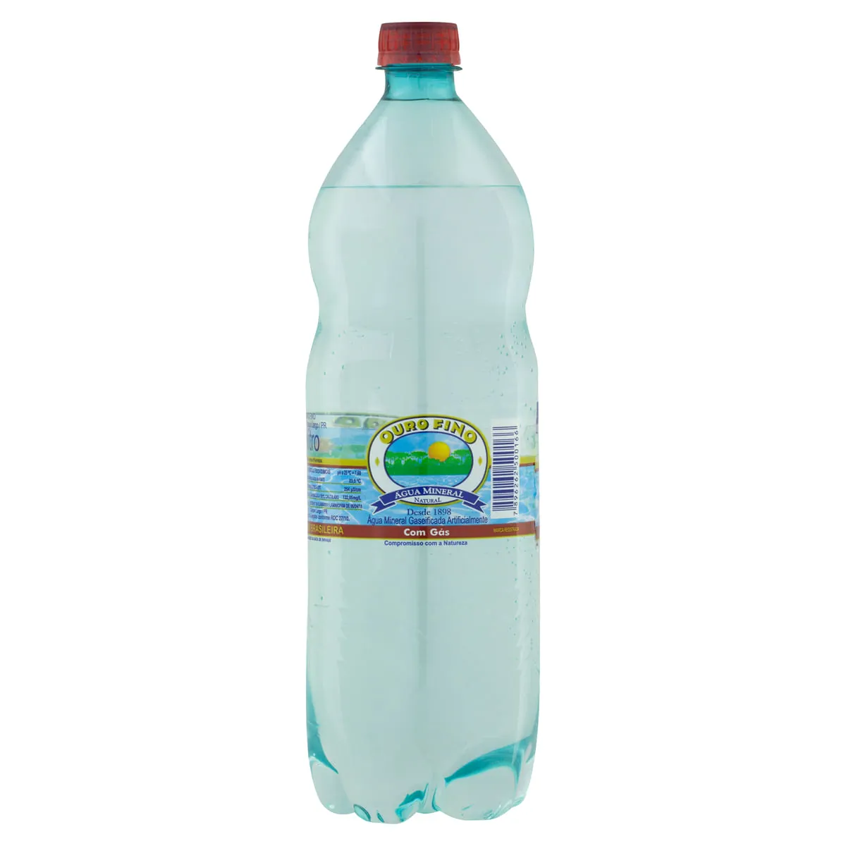 Água Mineral Natural com Gás Ouro Fino Garrafa 1,5 L