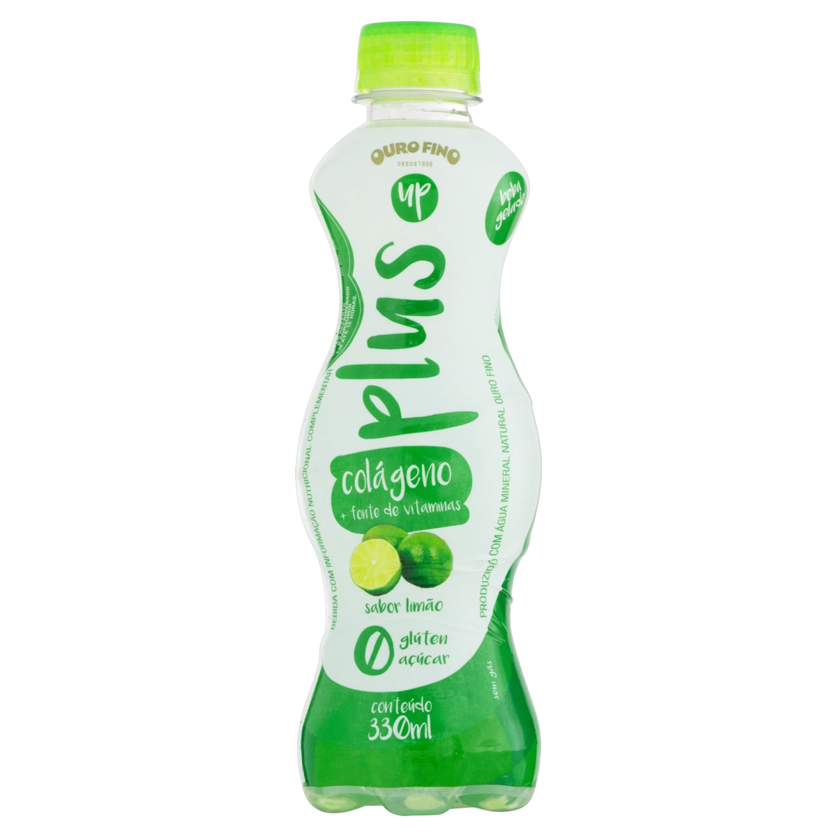 água Saborizada Sem Gás Limão Zero Açúcar Ouro Fino Plus Up Garrafa 330ml