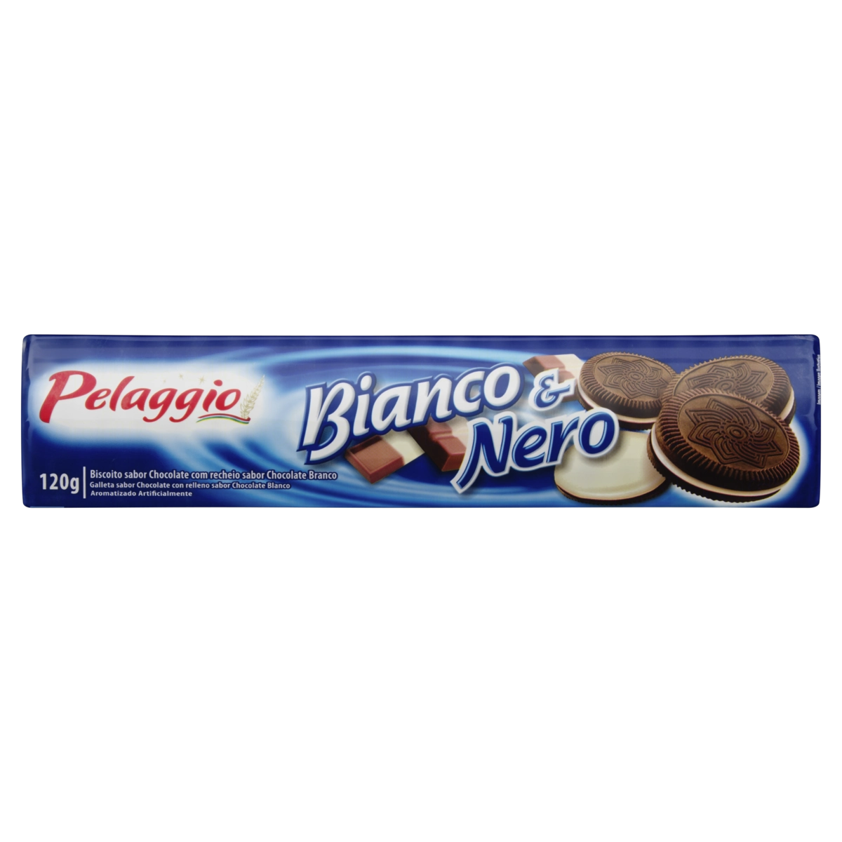 Biscoito Bianco Nero Pelaggio Pacote 120g