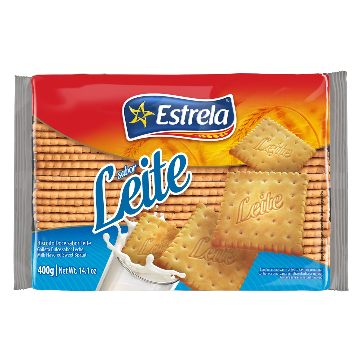 Biscoito Leite Estrela Pacote 400g