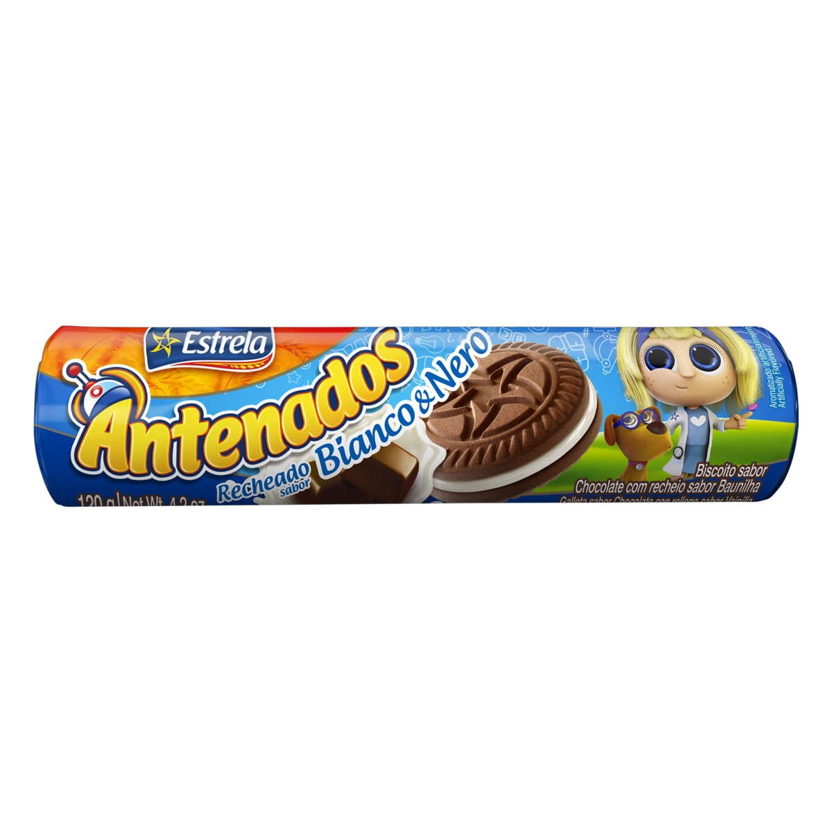 Biscoito Bianco Nero Estrela Antenados Pacote 120g