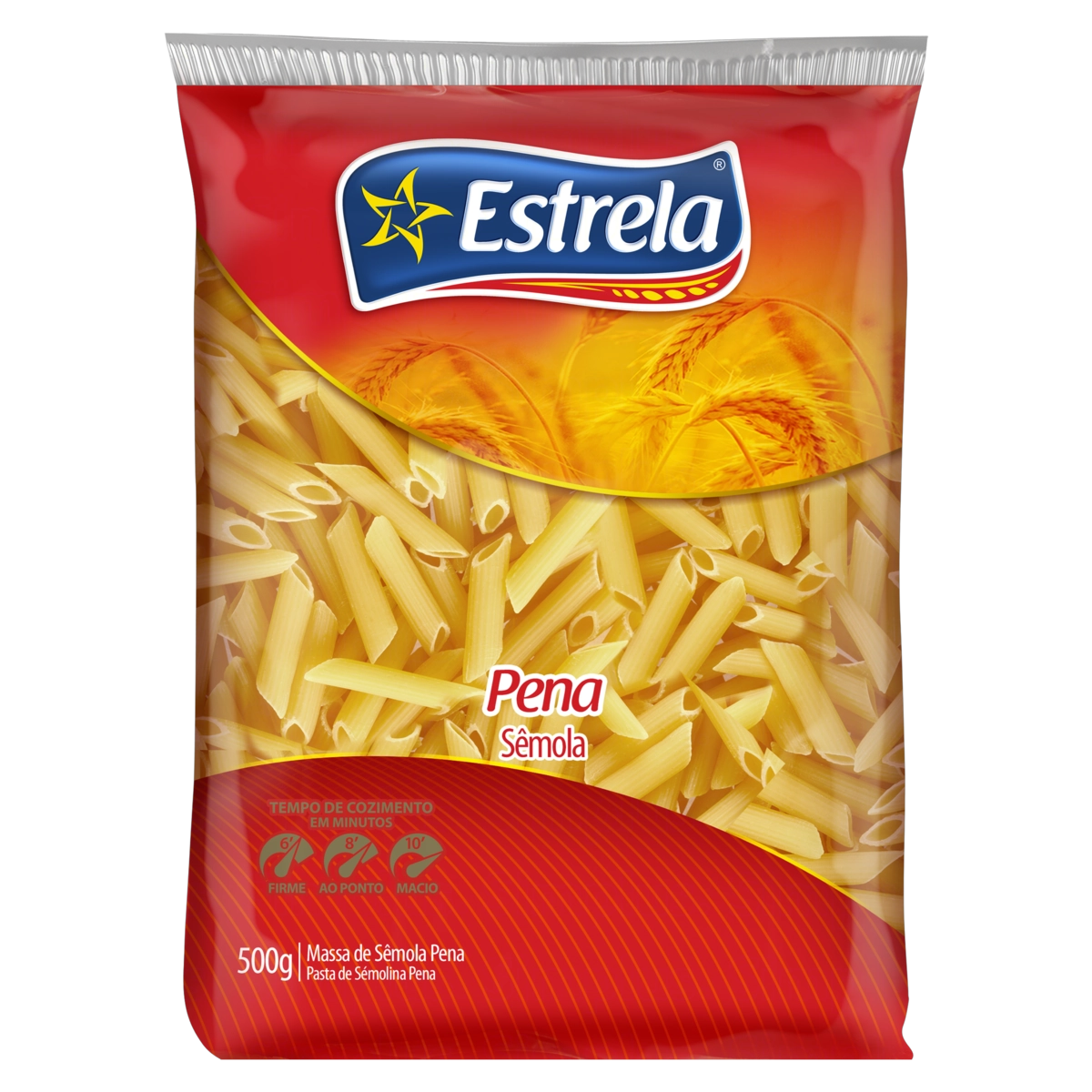 Macarrão De Sêmola Pena Estrela Pacote 500g