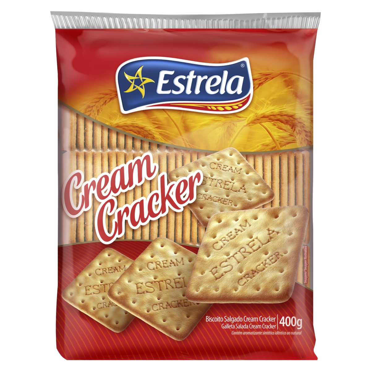 Biscoito Cream Cracker Estrela Pacote 400g