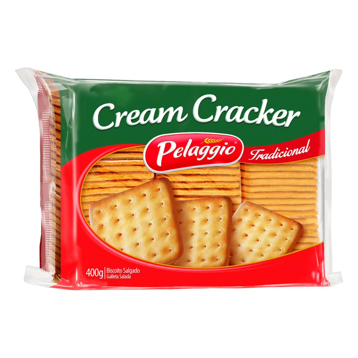 Biscoito Cream Cracker Tradicional Pelaggio Pacote 400g