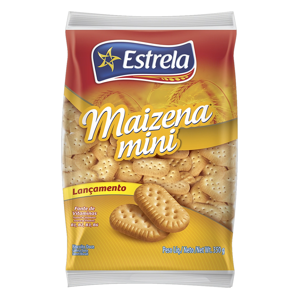 Minibiscoito Maizena Estrela Pacote 350g
