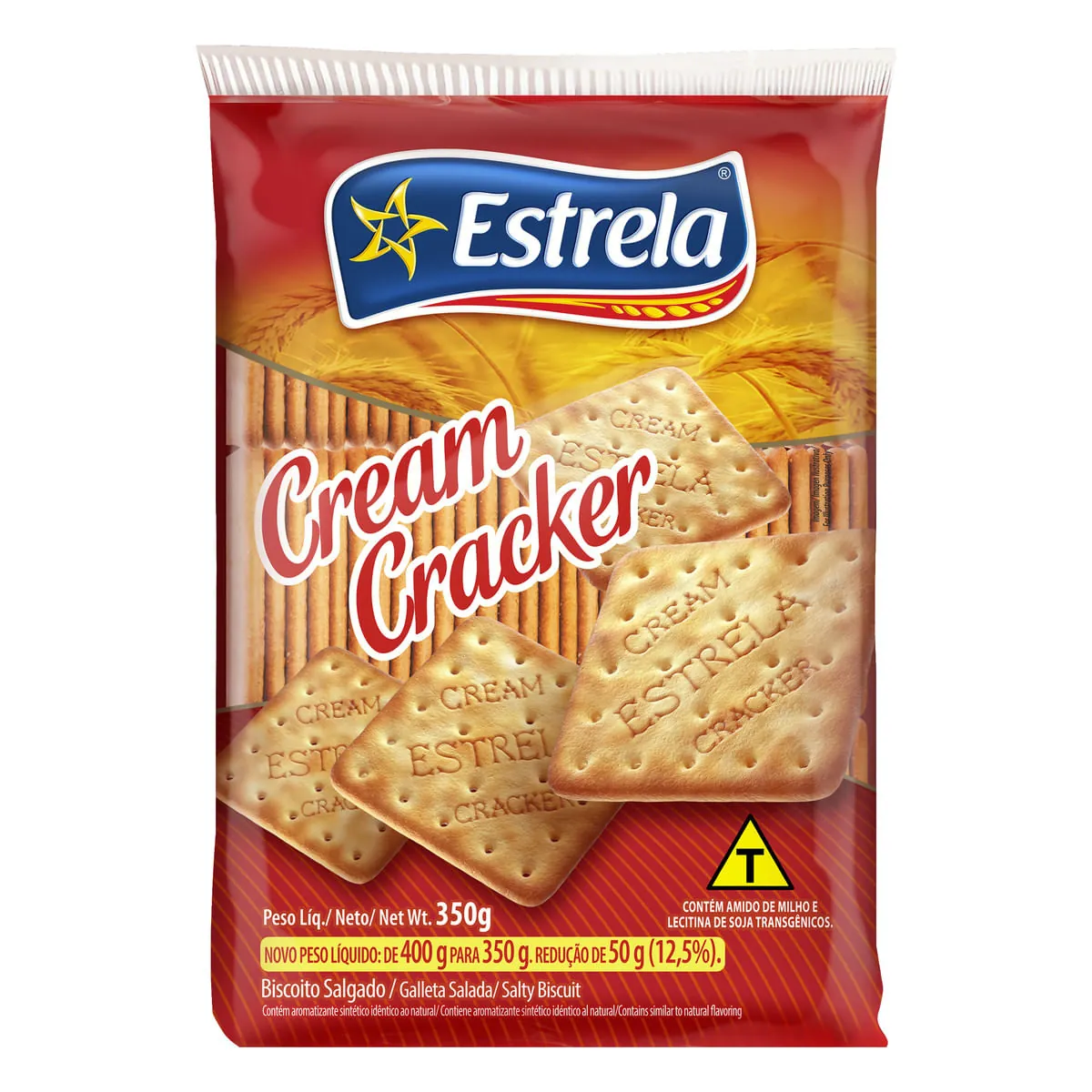 Biscoito Cream Cracker Estrela Pacote 350g