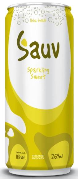 Vinho Brasileiro Branco Frisante Fino Suave Sauv Moscato Lata 269ml