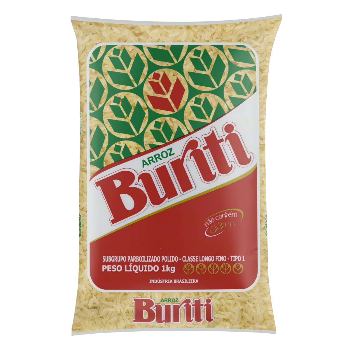 Arroz Parboilizado Tipo 1 Buriti Pacote 1kg
