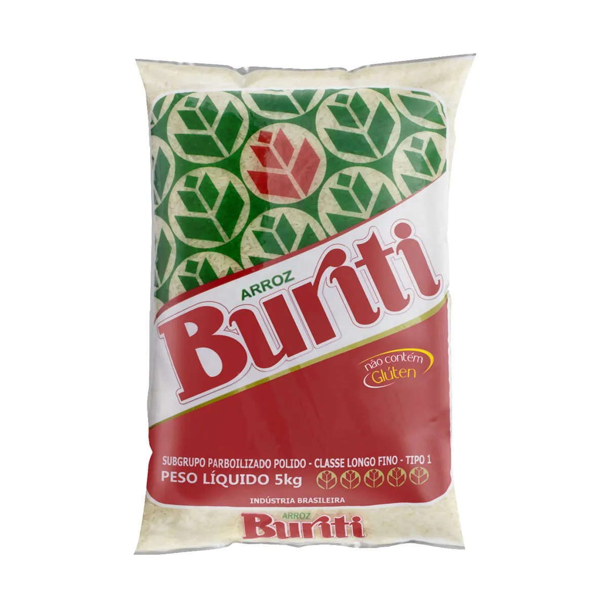 Arroz Parboilizado Tipo 1 Buriti Pacote 5kg