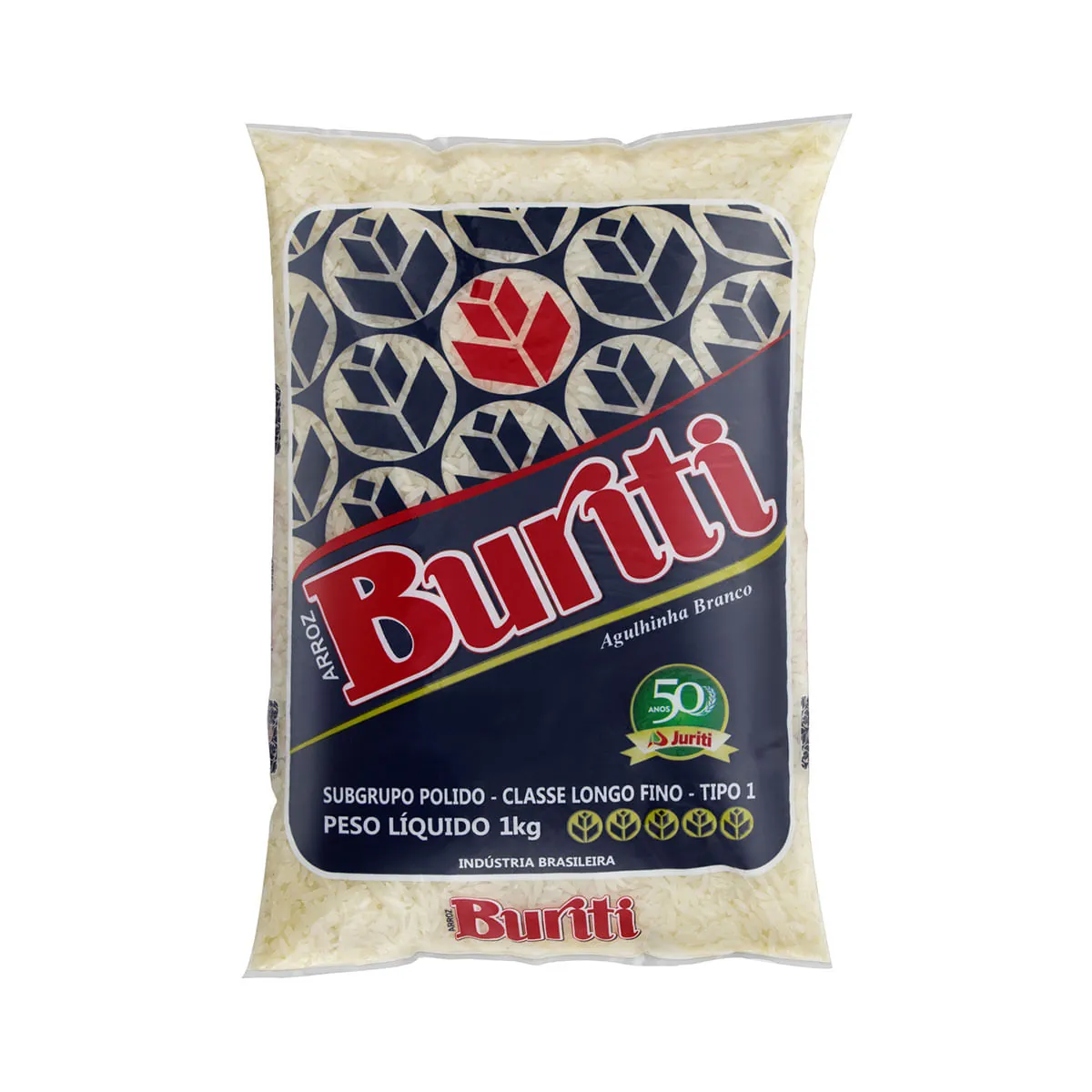Arroz Agulhinha Tipo 1 Buriti Pacote 1kg