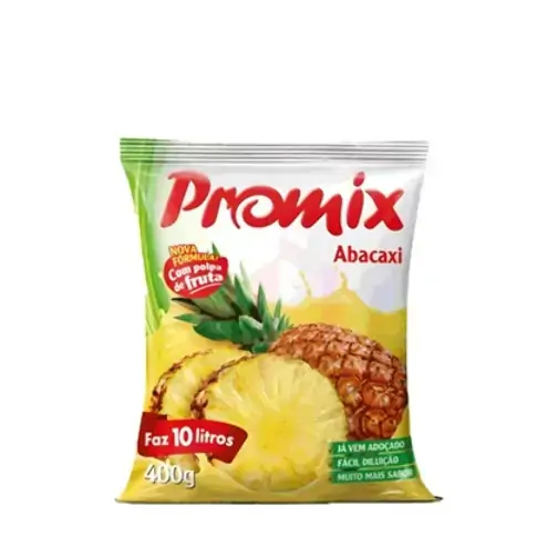 Refresco Em Pó Abacaxi Promix Pacote 300g Embalagem Econômica