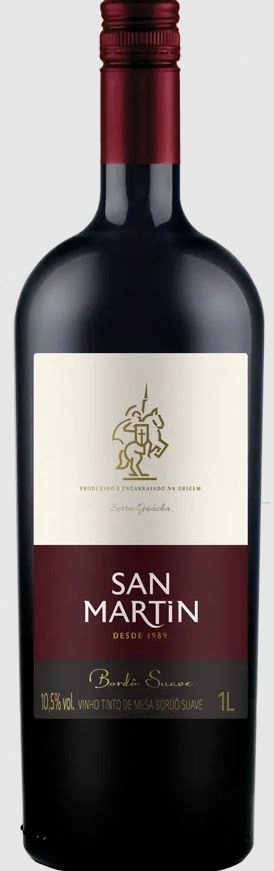 Vinho San Martin Tinto Bordô Suave 1000ml
