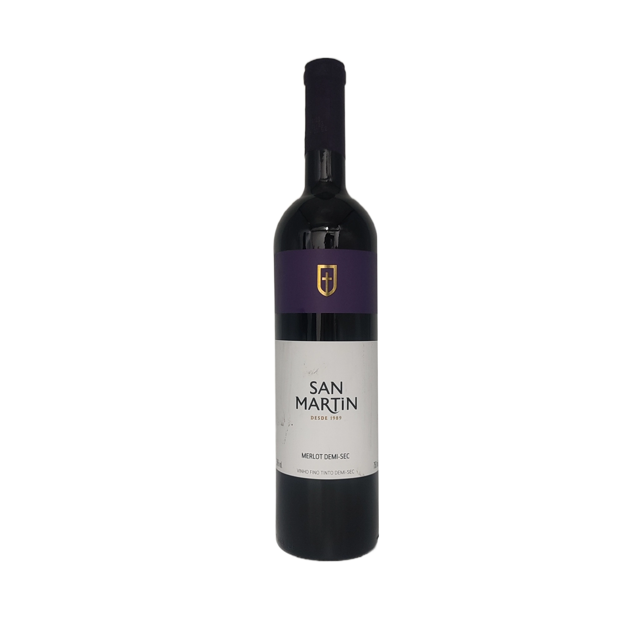 San Martin Merlot Demi-Sec Vinho Fino Tinto Meio Seco 750 ml