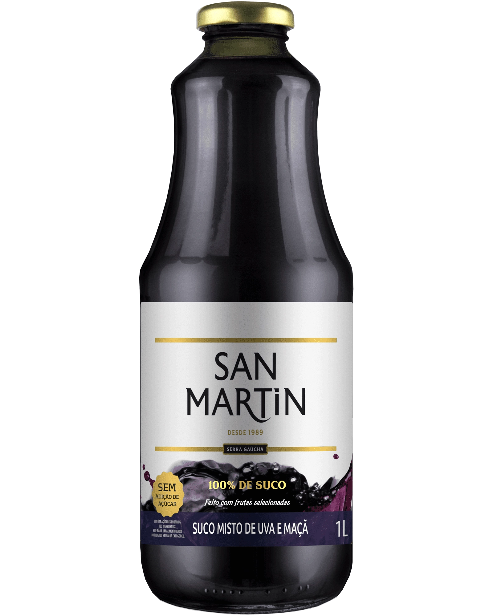 Suco Panizzon Integral 1l Uva/maca Und