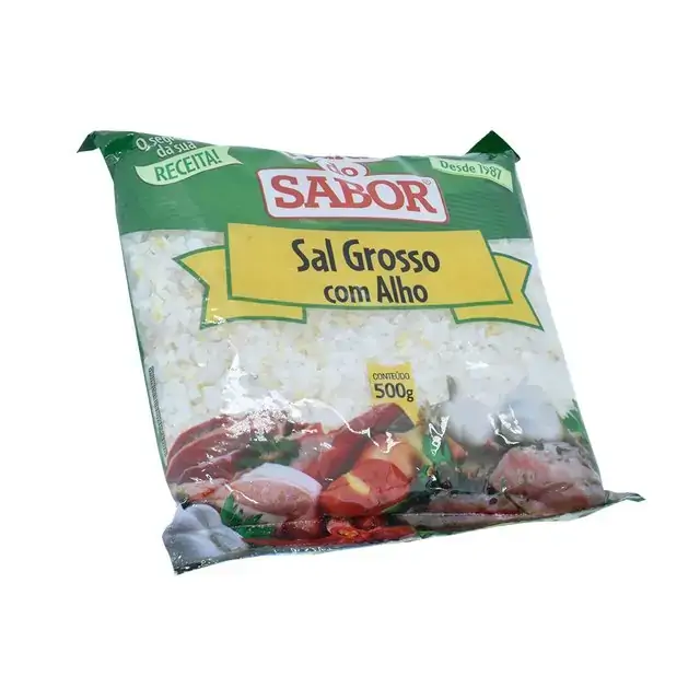 Sal Grosso Com Alho 500g Marca Do Sabor