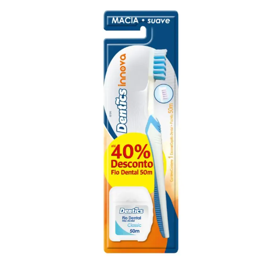 Escova Dental Dentics Innova Fio Dental