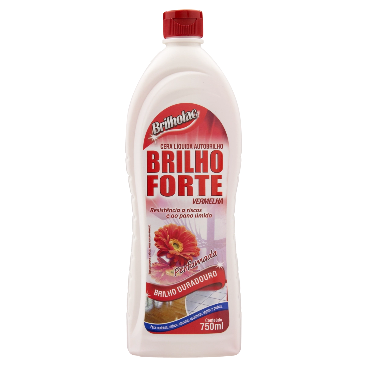 Cera Líquida Autobrilho Vermelha Brilholac Brilho Forte Frasco 750ml