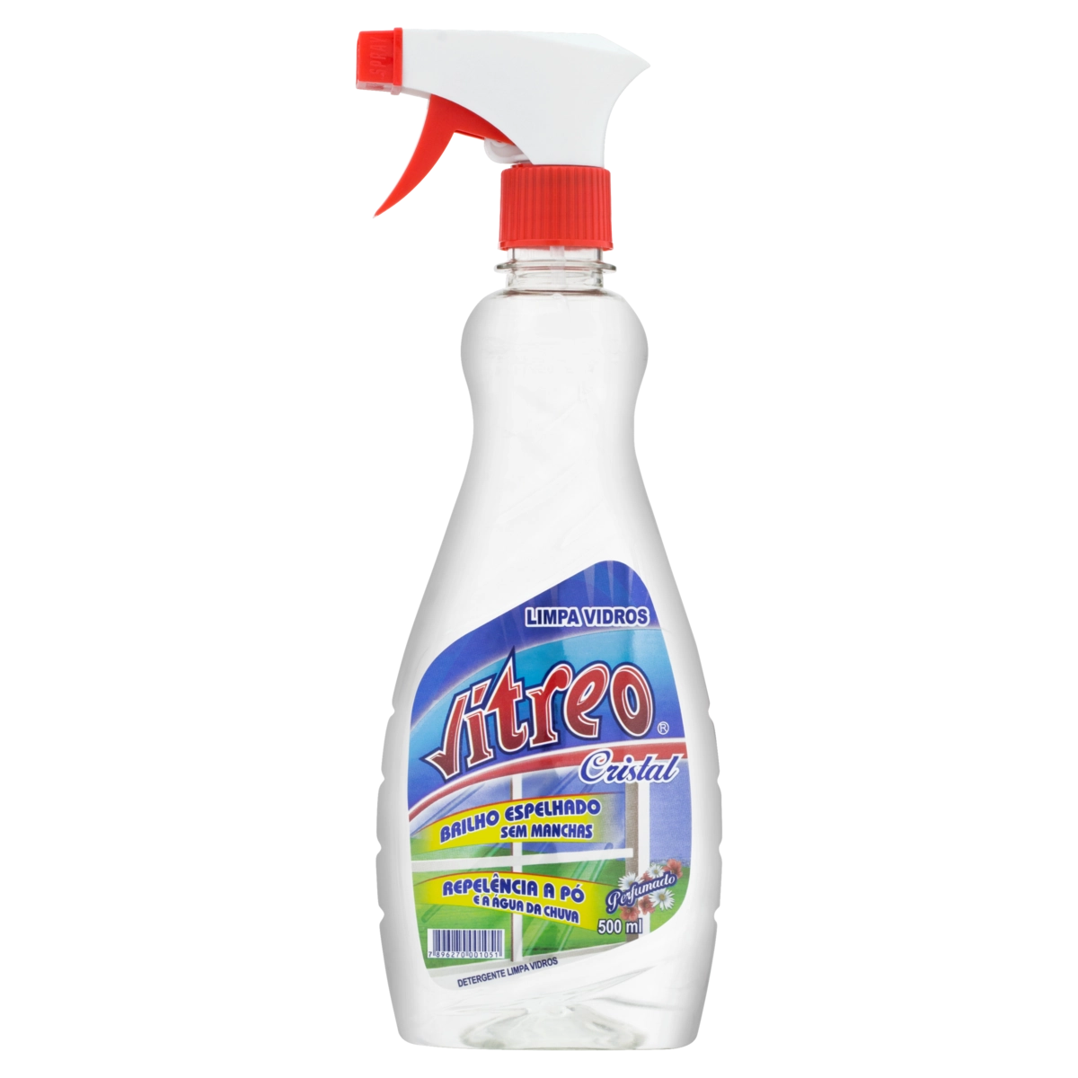 Limpa Vidro Líquido Cristal Vitreo Frasco 500ml Borrifador