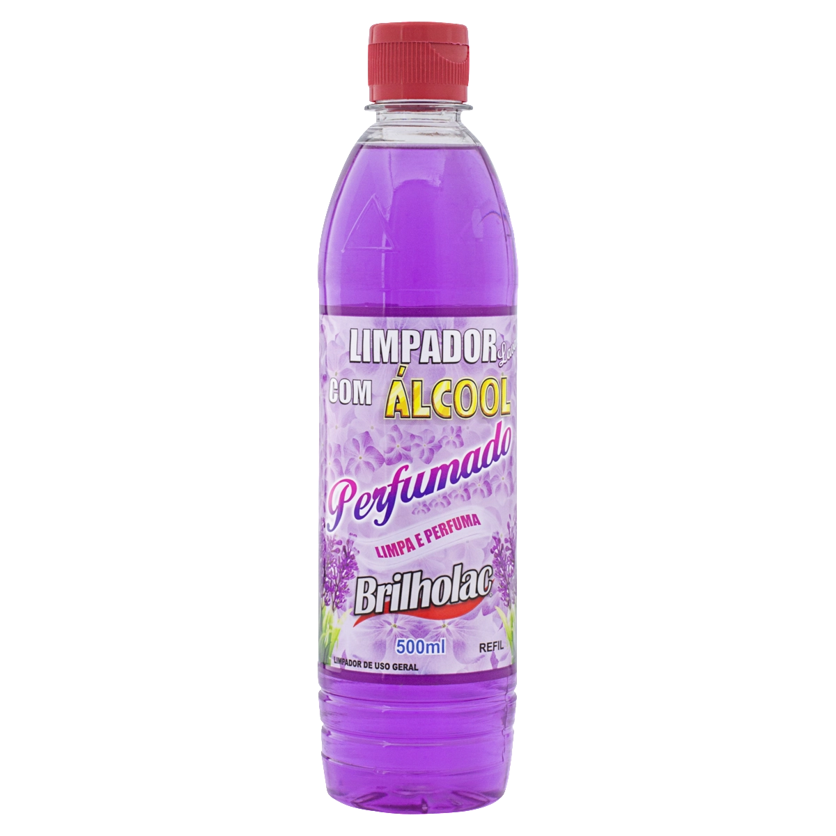 Limpador Perfumado Com álcool Lavanda Brilholac Squeeze 500ml Refil