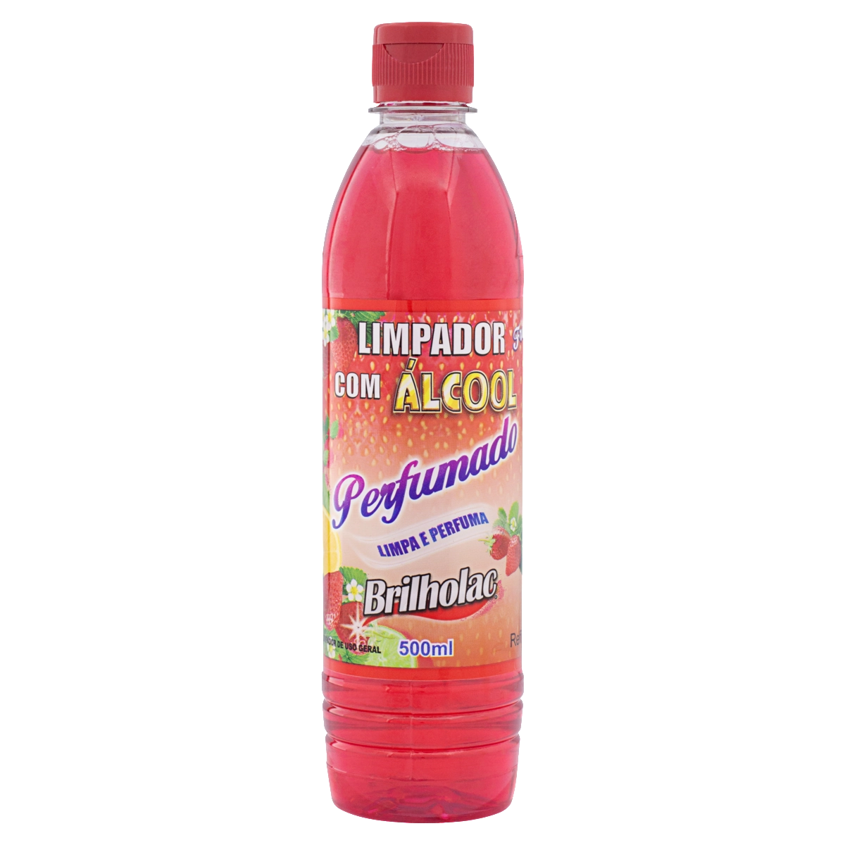 Limpador Perfumado Com álcool Fruity Brilholac Squeeze 500ml Refil