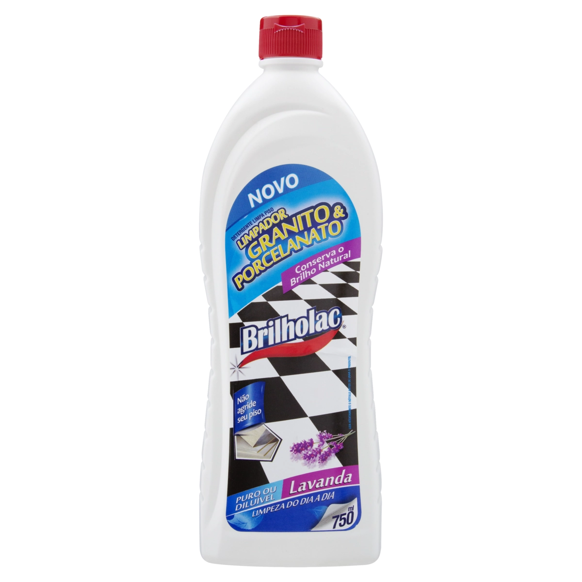 Detergente Limpa Pisos Granito Porcelanato Lavanda Brilholac Frasco 750ml