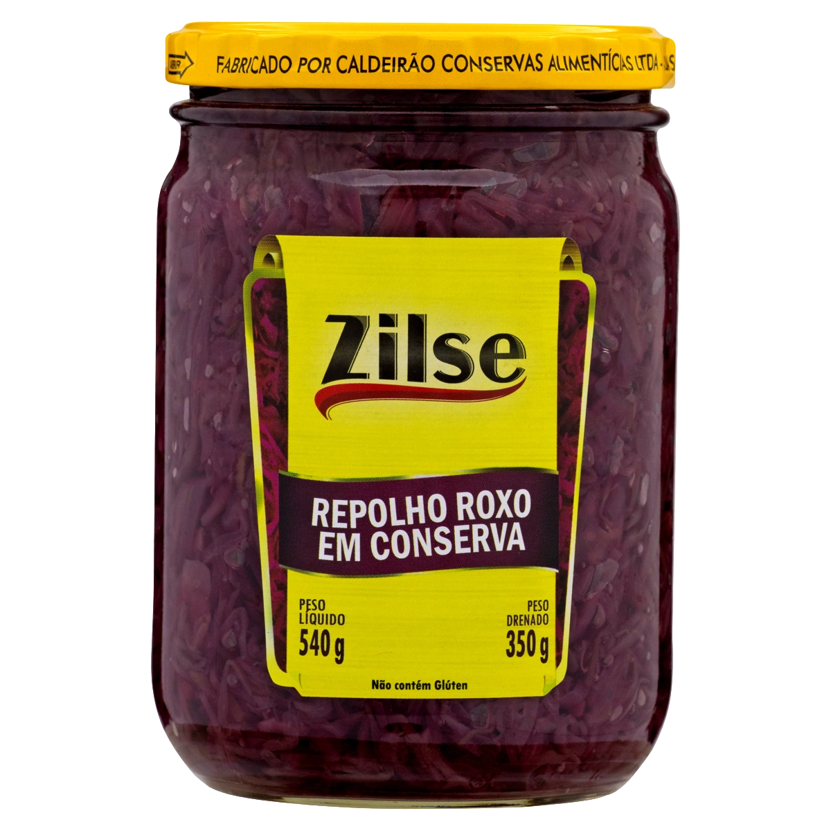 Repolho Roxo Em Conserva Zilse Vidro 350g