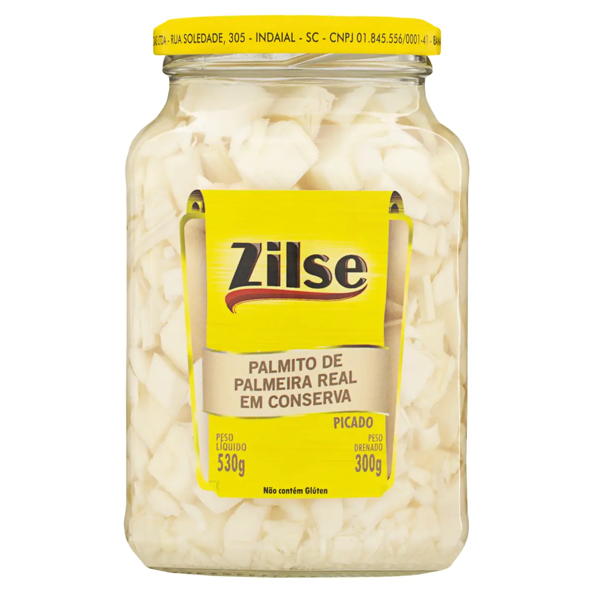 Palmito Palmeira Real Em Conserva Picado Zilse Vidro 300g