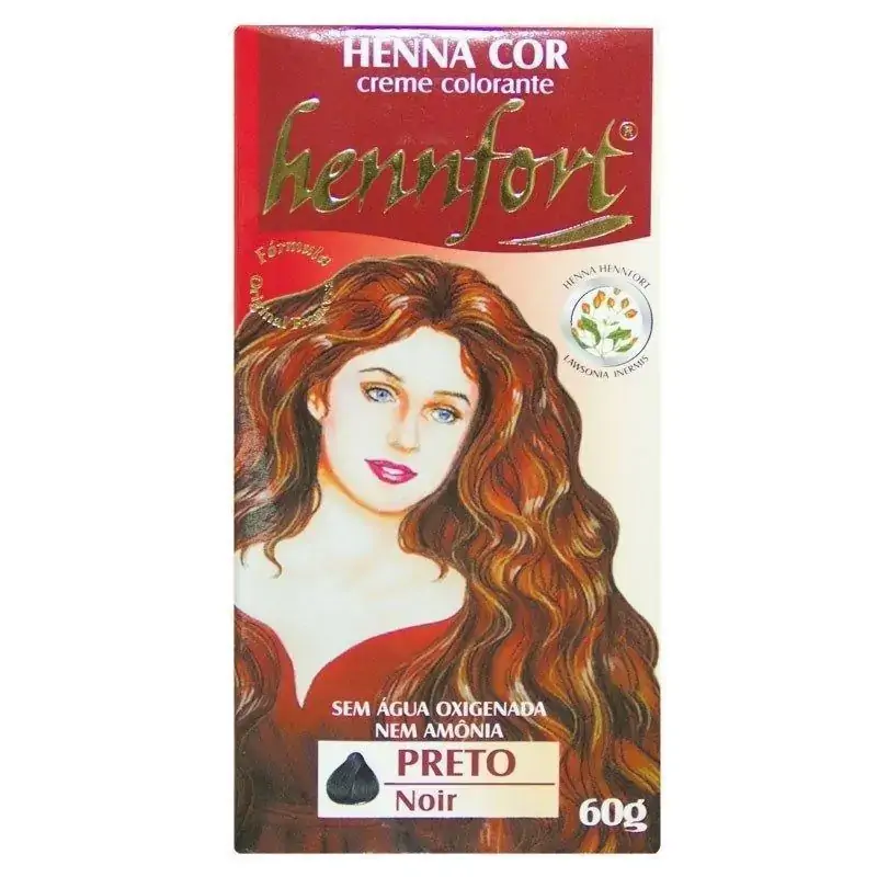 Henna Hennfort em Creme 60g - Preto