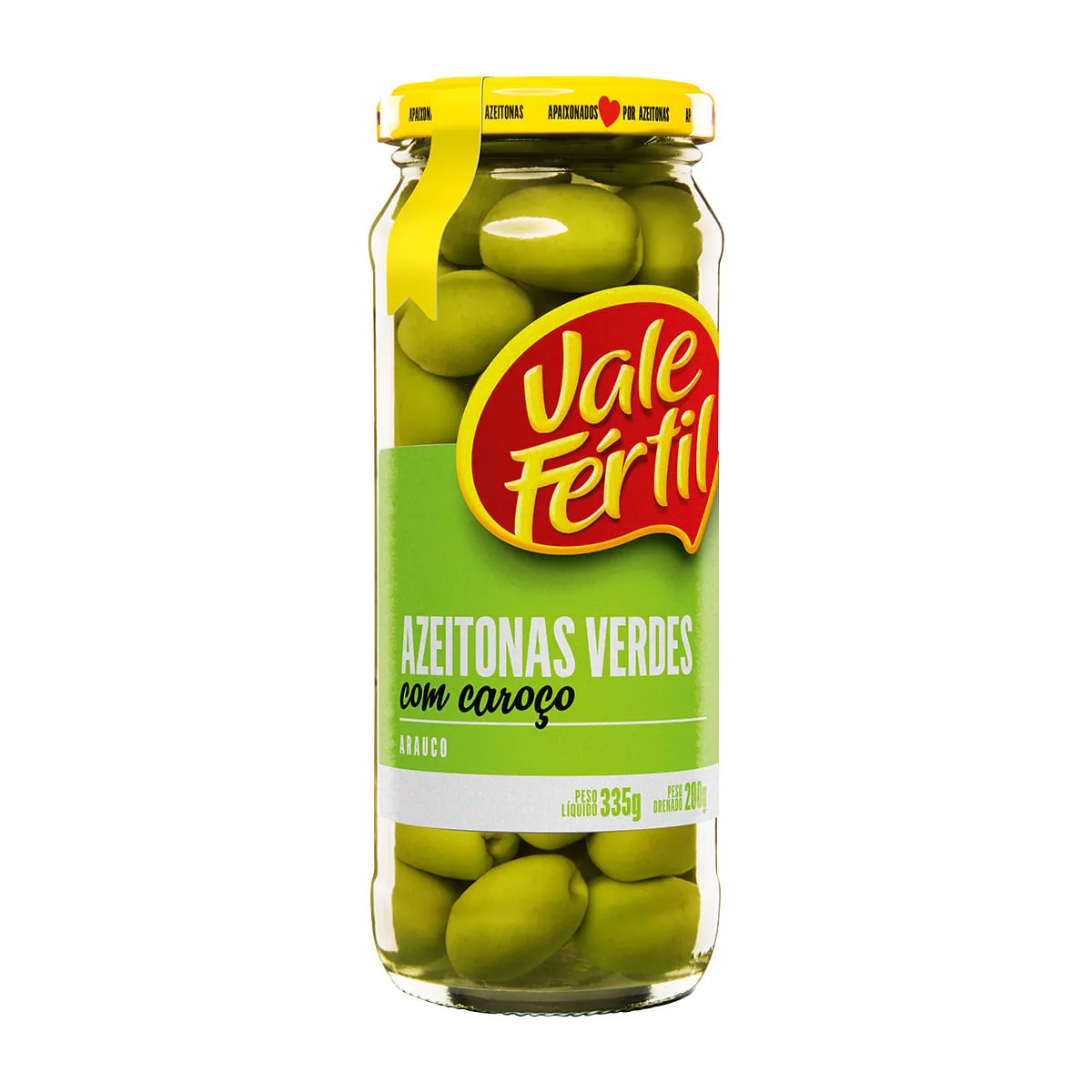 Azeitona Verde com Caroço VALE FÉRTIL Pote 200g