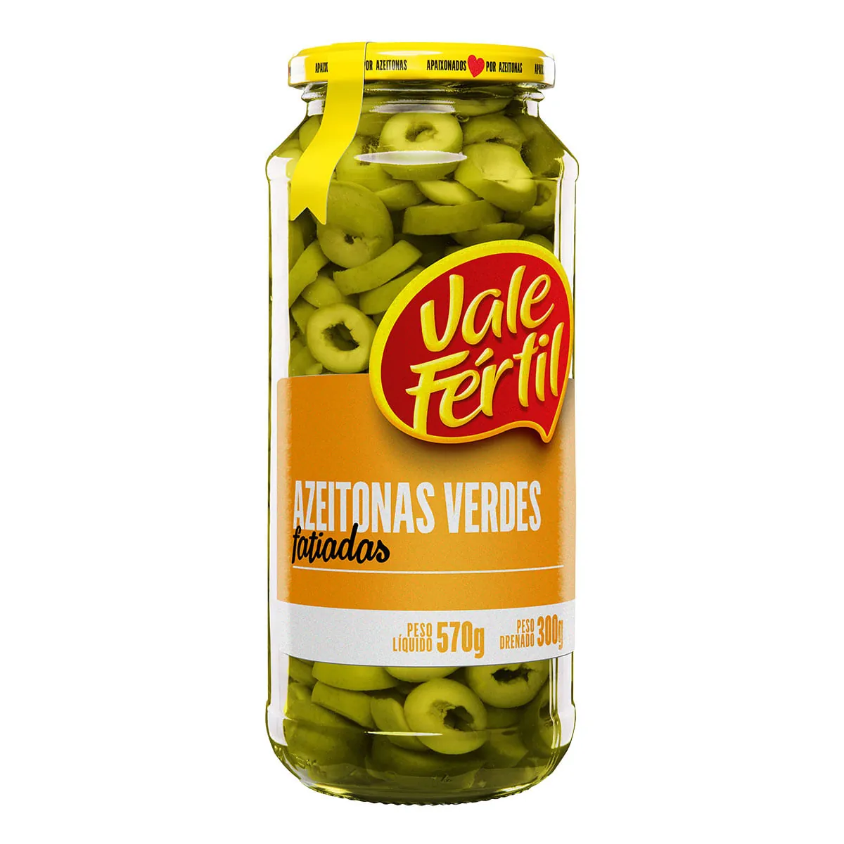 Azeitona Verde Em Conserva Fatiada Vale Fértil Vidro 280g