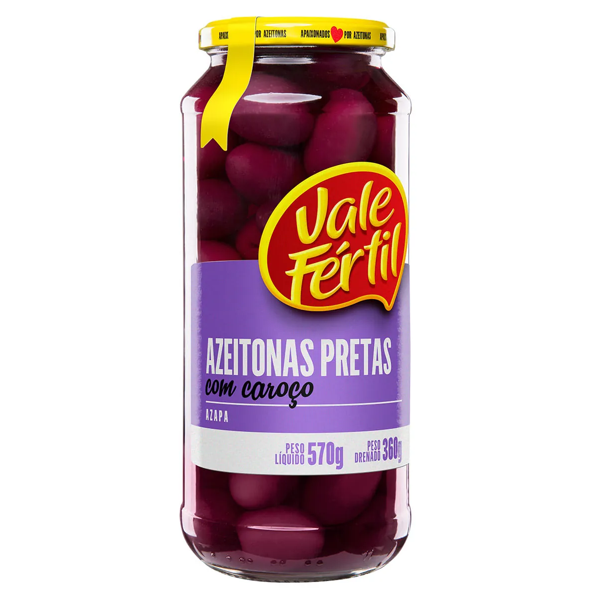 Azeitona Preta Azapa com Caroço Vale Fértil 360g