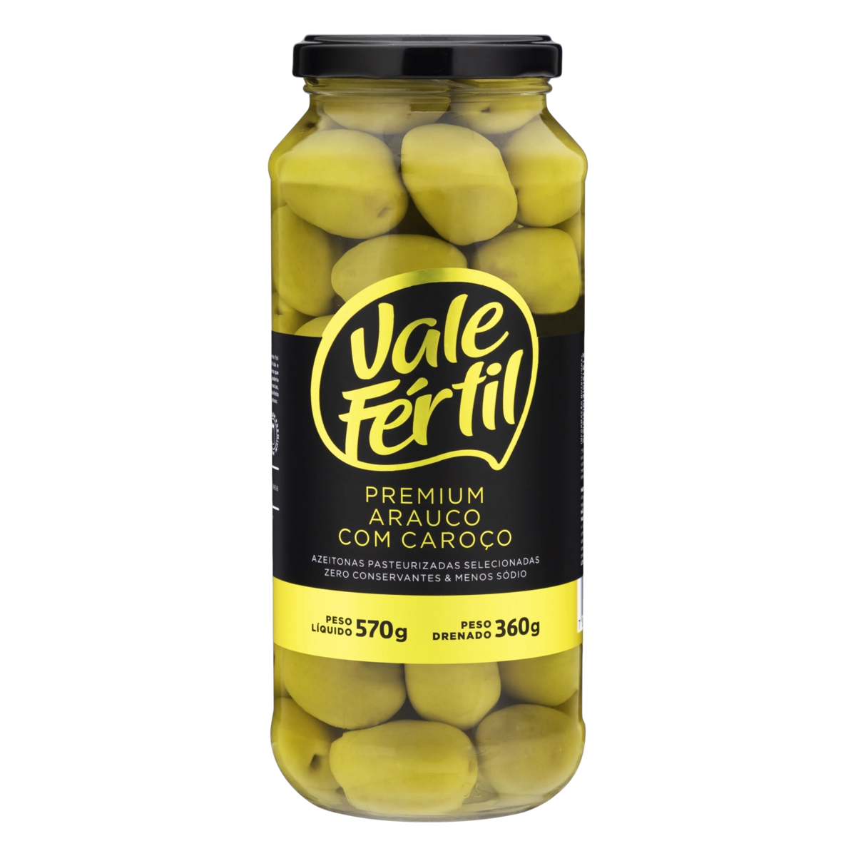 Azeitona Verde Premium VALE FÉRTIL Pote 360g