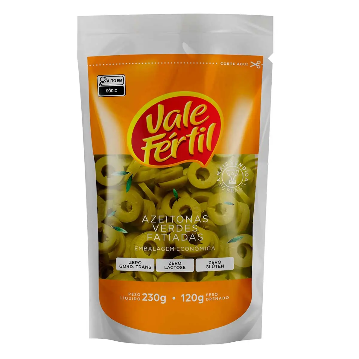 Azeitona Verde Fatiada Vale Fértil 120g