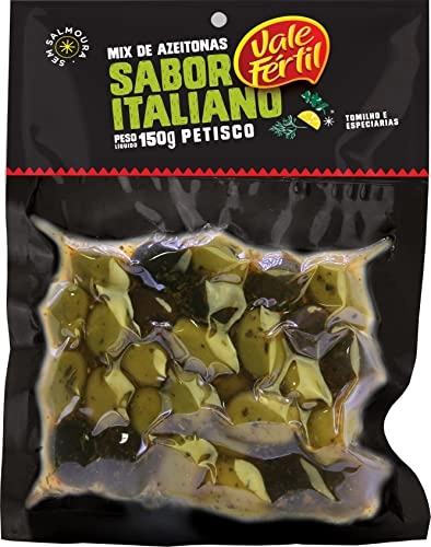 Mix De Azeitonas A Vácuo Italiano Vale Fértil Pacote 150g
