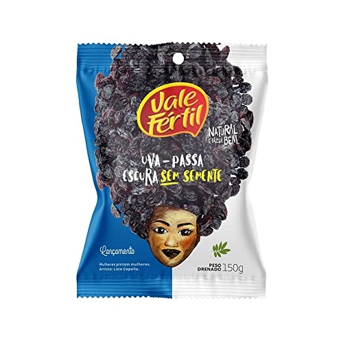 Uva Passa Escura Sem Semente Vale Fértil Pacote 150g