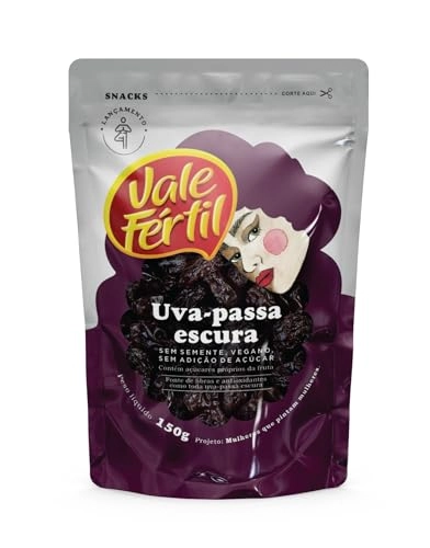 Uva Passa Escura Sem Semente Vale Fértil Sachê 150g