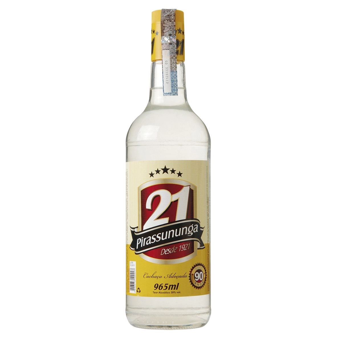 Aguardente 21 Luxo Garrafa 965ml
